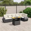 Image de vidaXL Salon de Jardin avec Coussins 7 pcs, Canapés de Terrasse, Ensemble de Meubles de Patio, Mobilier d'Extérieur, Noir 3272204