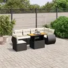 Image de vidaXL Salon de Jardin avec Coussins 7 pcs, Canapés de Terrasse, Ensemble de Meubles de Patio, Mobilier d'Extérieur, Noir 3272218