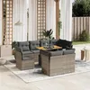 Image de vidaXL Salon de Jardin avec Coussins 9 pcs, Canapés de Terrasse, Ensemble de Meubles de Patio, Mobilier d'Extérieur, Gris 3272292