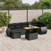 Image de vidaXL Salon de Jardin avec Coussins 8 pcs, Canapés de Terrasse, Ensemble de Meubles de Patio, Mobilier d'Extérieur, Noir 3272301