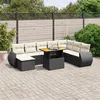 Image de vidaXL Salon de Jardin avec Coussins 9 pcs, Canapés de Terrasse, Ensemble de Meubles de Patio, Mobilier d'Extérieur, Noir 3272330