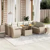 Image de vidaXL Salon de Jardin avec Coussins 10 pcs, Canapés de Terrasse, Ensemble de Meubles de Patio, Mobilier d'Extérieur, Beige 3272339