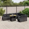 Image de vidaXL Salon de Jardin avec Coussins 10 pcs, Canapés de Terrasse, Ensemble de Meubles de Patio, Mobilier d'Extérieur, Noir 3272350