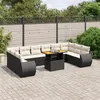 Image de Salon de jardin modulable vidaxl noir 11 pieces resine tressee 62 x 62 x 69 cm 10 personnes