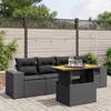 Image de vidaXL Salon de Jardin avec Coussins 5 pcs, Canapés de Terrasse, Ensemble de Meubles de Patio, Mobilier d'Extérieur, Noir 3272511