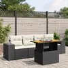 Image de vidaXL Salon de Jardin avec Coussins 5 pcs, Canapés de Terrasse, Ensemble de Meubles de Patio, Mobilier d'Extérieur, Noir 3272512