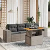 Image de vidaXL Salon de Jardin avec Coussins 5 pcs, Canapés de Terrasse, Ensemble de Meubles de Patio, Mobilier d'Extérieur, Gris 3272516