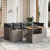 Image de vidaXL Salon de Jardin avec Coussins 7 pcs, Canapés de Terrasse, Ensemble de Meubles de Patio, Mobilier d'Extérieur, Gris 3272537