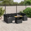 Image de vidaXL Salon de Jardin avec Coussins 8 pcs, Canapés de Terrasse, Ensemble de Meubles de Patio, Mobilier d'Extérieur, Noir 3272546