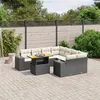 Image de vidaXL Salon de Jardin avec Coussins 9 pcs, Canapés de Terrasse, Ensemble de Meubles de Patio, Mobilier d'Extérieur, Noir 3272561