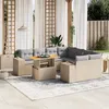 Image de vidaXL Salon de Jardin avec Coussins 9 pcs, Canapés de Terrasse, Ensemble de Meubles de Patio, Mobilier d'Extérieur, Beige 3272564