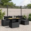 Image de vidaXL Salon de Jardin avec Coussins 6 pcs, Canapés de Terrasse, Ensemble de Meubles de Patio, Mobilier d'Extérieur, Noir 3272609