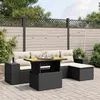 Image de vidaXL Salon de Jardin avec Coussins 6 pcs, Canapés de Terrasse, Ensemble de Meubles de Patio, Mobilier d'Extérieur, Noir 3272610