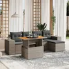 Image de vidaXL Salon de Jardin avec Coussins 6 pcs, Canapés de Terrasse, Ensemble de Meubles de Patio, Mobilier d'Extérieur, Gris 3272614