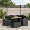 Image de vidaXL Salon de Jardin avec Coussins 5 pcs, Canapés de Terrasse, Ensemble de Meubles de Patio, Mobilier d'Extérieur, Noir 3272616