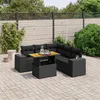 Image de vidaXL Salon de Jardin avec Coussins 6 pcs, Canapés de Terrasse, Ensemble de Meubles de Patio, Mobilier d'Extérieur, Noir 3272630