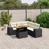Image de Salon de jardin modulable vidaxl rotin 5 personnes 6 pieces 62 x 62 x 69 cm noir