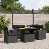 Image de vidaXL Salon de Jardin avec Coussins 6 pcs, Canapés de Terrasse, Ensemble de Meubles de Patio, Mobilier d'Extérieur, Noir 3272637