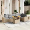 Image de vidaXL Salon de Jardin avec Coussins 7 pcs, Canapés de Terrasse, Ensemble de Meubles de Patio, Mobilier d'Extérieur, Beige 3272648