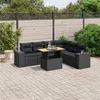 Image de vidaXL Salon de Jardin avec Coussins 7 pcs, Canapés de Terrasse, Ensemble de Meubles de Patio, Mobilier d'Extérieur, Noir 3272651