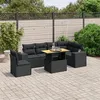 Image de vidaXL Salon de Jardin avec Coussins 7 pcs, Canapés de Terrasse, Ensemble de Meubles de Patio, Mobilier d'Extérieur, Noir 3272658