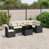 Image de vidaXL Salon de Jardin avec Coussins 7 pcs, Canapés de Terrasse, Ensemble de Meubles de Patio, Mobilier d'Extérieur, Noir 3272659