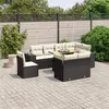 Image de vidaXL Salon de Jardin avec Coussins 9 pcs, Canapés de Terrasse, Ensemble de Meubles de Patio, Mobilier d'Extérieur, Noir 3272729