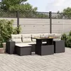 Image de vidaXL Salon de Jardin avec Coussins 7 pcs, Canapés de Terrasse, Ensemble de Meubles de Patio, Mobilier d'Extérieur, Noir 3272736
