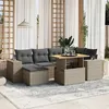 Image de vidaXL Salon de Jardin avec Coussins 7 pcs, Canapés de Terrasse, Ensemble de Meubles de Patio, Mobilier d'Extérieur, Gris 3272740