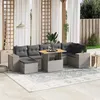 Image de vidaXL Salon de Jardin avec Coussins 8 pcs, Canapés de Terrasse, Ensemble de Meubles de Patio, Mobilier d'Extérieur, Gris 3272747