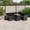 Image de vidaXL Salon de Jardin avec Coussins 8 pcs, Canapés de Terrasse, Ensemble de Meubles de Patio, Mobilier d'Extérieur, Noir 3272749