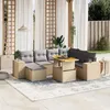 Image de Salon de jardin modulable Vidaxl resine tressee beige 8 pieces 62 x 62 x 69 cm