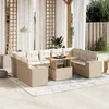 Image de vidaXL Salon de Jardin avec Coussins 10 pcs, Canapés de Terrasse, Ensemble de Meubles de Patio, Mobilier d'Extérieur, Beige 3272780