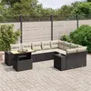 Image de vidaXL Salon de Jardin avec Coussins 10 pcs, Canapés de Terrasse, Ensemble de Meubles de Patio, Mobilier d'Extérieur, Noir 3272799