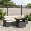 Image de vidaXL Salon de Jardin avec Coussins 5 pcs, Canapés de Terrasse, Ensemble de Meubles de Patio, Mobilier d'Extérieur, Noir 3272953