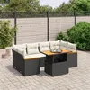 Image de vidaXL Salon de Jardin avec Coussins 7 pcs, Canapés de Terrasse, Ensemble de Meubles de Patio, Mobilier d'Extérieur, Noir 3272974