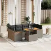 Image de vidaXL Salon de Jardin avec Coussins 7 pcs, Canapés de Terrasse, Ensemble de Meubles de Patio, Mobilier d'Extérieur, Gris 3272978