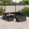 Image de vidaXL Salon de Jardin avec Coussins 9 pcs, Canapés de Terrasse, Ensemble de Meubles de Patio, Mobilier d'Extérieur, Noir 3273001