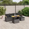 Image de vidaXL Salon de Jardin avec Coussins 6 pcs, Canapés de Terrasse, Ensemble de Meubles de Patio, Mobilier d'Extérieur, Noir 3273050
