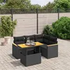 Image de vidaXL Salon de Jardin avec Coussins 5 pcs, Canapés de Terrasse, Ensemble de Meubles de Patio, Mobilier d'Extérieur, Noir 3273057