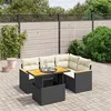 Image de vidaXL Salon de Jardin avec Coussins 5 pcs, Canapés de Terrasse, Ensemble de Meubles de Patio, Mobilier d'Extérieur, Noir 3273058