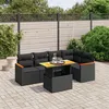 Image de Salon de jardin modulable vidaxl noir 6 pieces resine tressee 62 x 62 x 69 5 personnes