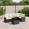 Image de vidaXL Salon de Jardin avec Coussins 6 pcs, Canapés de Terrasse, Ensemble de Meubles de Patio, Mobilier d'Extérieur, Noir 3273065