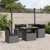 Image de vidaXL Salon de Jardin avec Coussins 6 pcs, Canapés de Terrasse, Ensemble de Meubles de Patio, Mobilier d'Extérieur, Noir 3273078