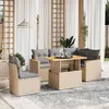 Image de vidaXL Salon de Jardin avec Coussins 6 pcs, Canapés de Terrasse, Ensemble de Meubles de Patio, Mobilier d'Extérieur, Beige 3273082