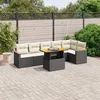 Image de vidaXL Salon de Jardin avec Coussins 7 pcs, Canapés de Terrasse, Ensemble de Meubles de Patio, Mobilier d'Extérieur, Noir 3273086