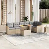 Image de vidaXL Salon de Jardin avec Coussins 7 pcs, Canapés de Terrasse, Ensemble de Meubles de Patio, Mobilier d'Extérieur, Beige 3273089