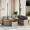 Image de vidaXL Salon de Jardin avec Coussins 7 pcs, Canapés de Terrasse, Ensemble de Meubles de Patio, Mobilier d'Extérieur, Beige 3273096