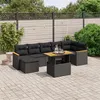Image de vidaXL Salon de Jardin avec Coussins 8 pcs, Canapés de Terrasse, Ensemble de Meubles de Patio, Mobilier d'Extérieur, Noir 3273183