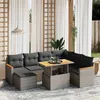 Image de vidaXL Salon de Jardin avec Coussins 8 pcs, Canapés de Terrasse, Ensemble de Meubles de Patio, Mobilier d'Extérieur, Gris 3273195